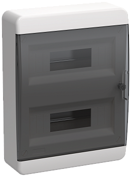 TEKFOR Корпус пластиковый ЩРН-П-24 IP41 черная прозрачная дверь IEK в Находке