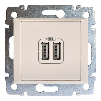Розетка двойная USB VALENA Legrand крем в Находке