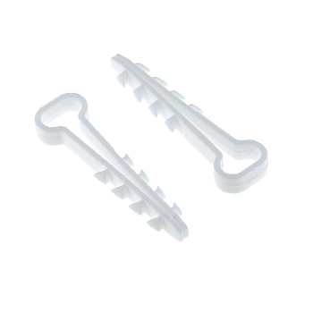 Дюбель-хомут для плоского кабеля (5-8мм) белый (100шт.) EKF PROxima в Находке