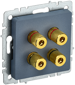 Аудиорозетка четырехместная BRITE IEK маренго в Находке