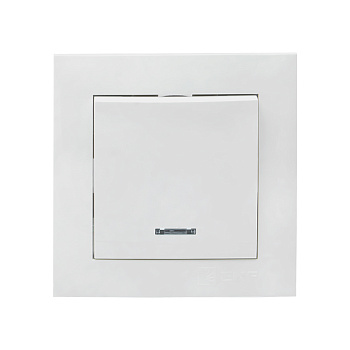 Выключатель одноклавишный с подсветкой Валенсия EKF белый в Находке