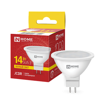 Лампа светодиодная LED-JCDR-VC 14Вт 230В GU5.3 3000K 1260Лм IN HOME в Находке