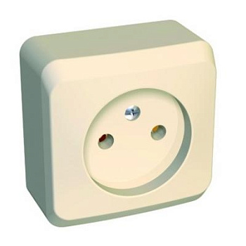 Розетка одинарная ЭТЮД SE накладная крем в Находке