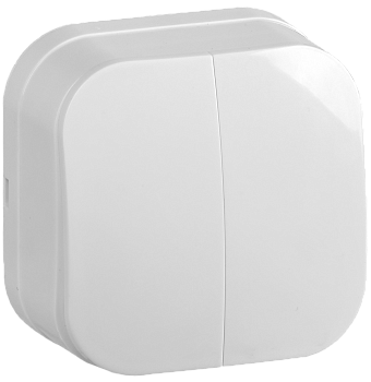 Выкл 2кл НАКЛАДНОЙ 10А GLORY белый ВС20-2-0-ХБ IEK в Находке