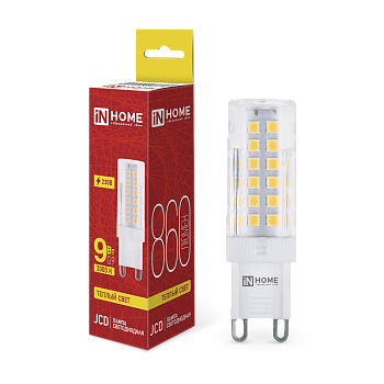 Лампа светодиодная LED-JCD 9Вт 230В G9 3000К 860Лм IN HOME в Находке