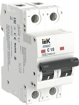 Автоматический выключательM06N-DC 2P 10А 6кА х-ка С ARMAT IEK в Находке