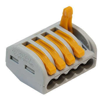 Зажим WAGO клеммный серый 222-415 5x2,5 в Находке