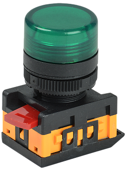 Лампа AL-22TE сигнальная d22мм зеленая неон 240В цилиндр IEK в Находке