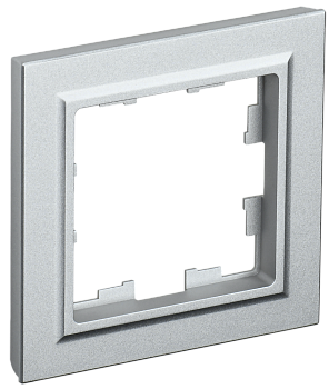 Рамка одинарная BRITE IEK алюминий в Находке