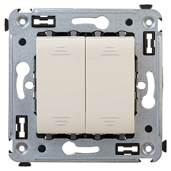 Выключатель двухклавишный в стену, Avanti "Ванильная дымка" DKC в Находке