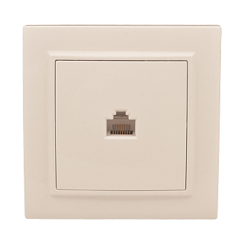 Розетка RJ-45 1-местная СП бежевый Минск EKF в Находке