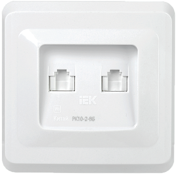 РК10-2-ВБ Розетка 2-ая компьютерная RJ45 Cat5e ВЕГА белый IEK в Находке