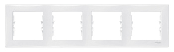 Рамка четырехместная SEDNA Schneider Electric белая в Находке