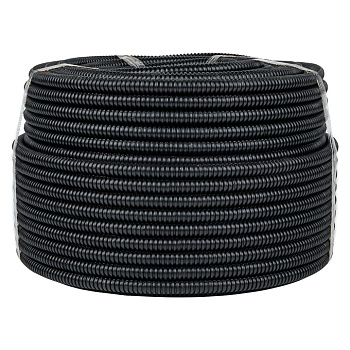 Труба гофрированная ПНД 16, тяжёлая с протяжкой, цвет черный EKF PROxima в Находке