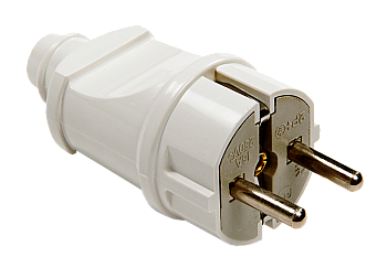 Вилка прямая с заземлением 16А белая 4140 IN HOME в Находке