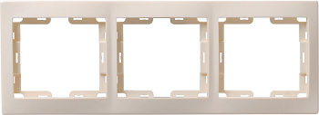 РВ-3-ККм Рамка 3местная вертикальная КВАРТА (кремовый) IEK в Находке