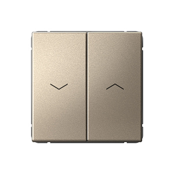 ARTGALLERY 2-клавишный ВЫКЛЮЧАТЕЛЬ ДЛЯ ЖАЛЮЗИ, 2х сх.4, 10А, механизм, ШАМПАНЬ в Находке