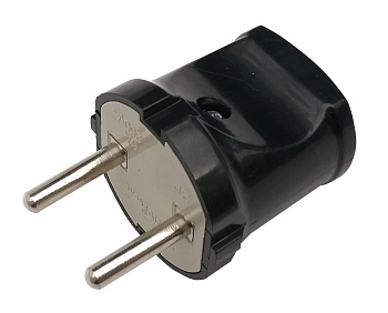 Вилка прямая 10А черная 4242 IN HOME в Находке