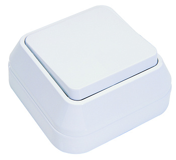 Выключатель одноклавишный накладной MAKEL белый в Находке