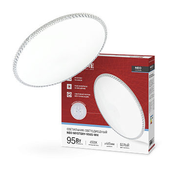 Светильник светодиодный NEO MYSTERY-9565-WH 95Вт 230В 6500K 7600Лм 460x67мм белый IN HOME в Находке