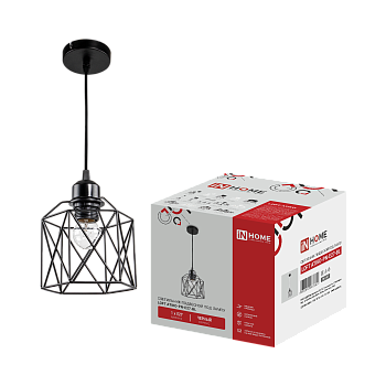Светильник подвесной под лампу LOFT ATIKO-PN-E27-BL Е27 подвес 1м черный IN HOME в Находке