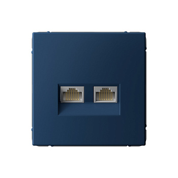 ARTGALLERY РОЗЕТКА двойная компьютерная RJ45+RJ45, кат.6А, механизм, АКВАМАРИН в Находке