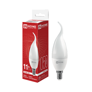 Лампа светодиодная LED-СВЕЧА НА ВЕТРУ-VC 11Вт 230В Е14 4000К 1050Лм IN HOME в Находке