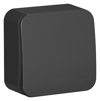 Выключатель одноклавишный BLANCA SE накладной с подсветкой с изолирующей пластиной антрацит в Находке