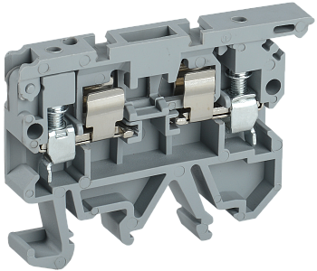 Клемма винтовая КВИ-4-П с держателем предохранителя 5х20 серая IEK в Находке