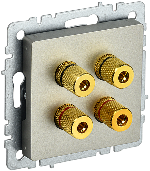 Аудиорозетка четырехместная BRITE IEK шампань в Находке