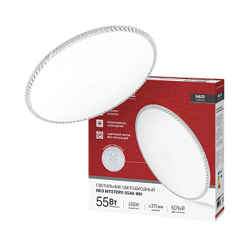 Светильник светодиодный NEO MYSTERY-5540-WH 55Вт 230В 4000K 4400Лм 375x60мм белый IN HOME в Находке