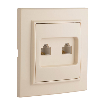 Минск Розетка RJ-45 2-местная СП бежевая EKF в Находке