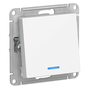 Переключатель одноклавишный AtlasDesign SE с подсветкой белый в Находке