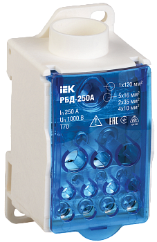 Распределительный блок IEK на DIN-рейку РБД-250А в Находке