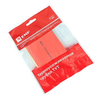 Термоусаживаемая трубка ТУТ нг 40/20 набор 7 цветов по 3 шт 100мм EKF PROxima в Находке