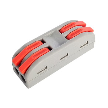 Клемма проходная КП 222-2412 с рычагами 2 полюса 0.08-2.5/4мм2 (10шт./уп.) IN HOME в Находке