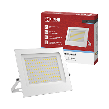 Прожектор светодиодный СДО-7 100Вт 230В 6500К IP65 белый IN HOME в Находке