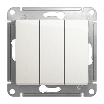 Выключатель трехклавишный Glossa SE перламутр в Находке