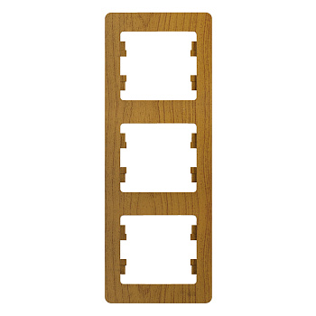 Рамка тройная вертикальная GLOSSA Schneider Electric дуб в Находке