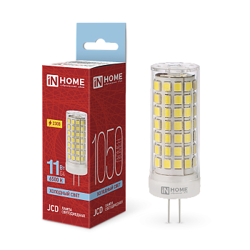 Лампа светодиодная LED-JCD 11Вт 230В G4 6500К 1050Лм IN HOME в Находке