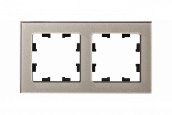 Рамка двойная AtlasDesign Nature SE стекло шампань в Находке