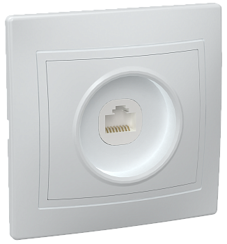 Розетка компьютерная КВАРТА IEK белая в Находке