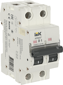 Автоматический выключательM10N 2P 1А 10кА х-ка D ARMAT IEK в Находке