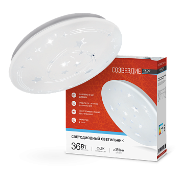 Светильник светодиодный серии DECO СОЗВЕЗДИЕ 36Вт 230В 6500К 3240Лм 380х55мм IN HOME в Находке