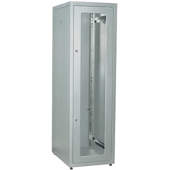 ITK Шкаф сетевой LINEA E 42U 600х800мм двери 2шт стеклянная передняя дверь задняя металлическая серый в Находке