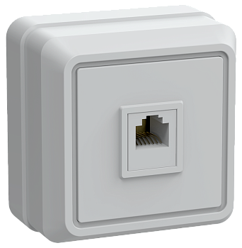 РТ20-ОБ Розетка 1местная ТЛФ ОКТАВА белый IEK в Находке