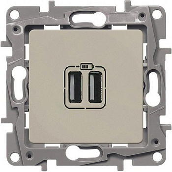 Розетка двойная USB ETIKA Legrand крем в Находке