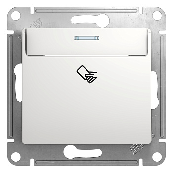 Выключатель карточный Glossa SE белый в Находке