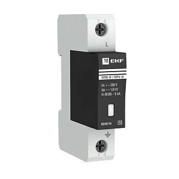 Ограничитель импульсного перенапряжения ОПС1-D 1Р In=5kA Un=230B Im=10kA EKF в Находке