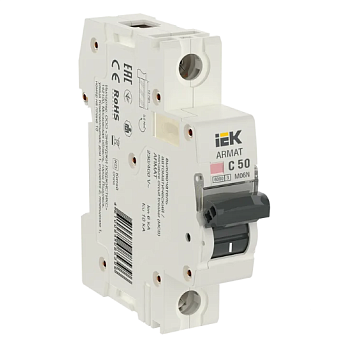 Автоматический выключатель M06N 1P 50А 6кА х-ка С ARMAT IEK в Находке
